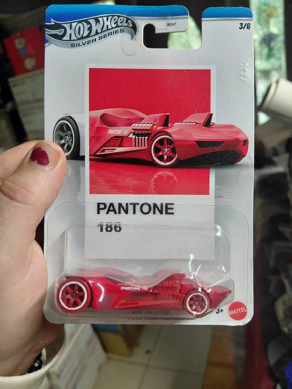 Hot Wheels Silver Series Pantone 186 Twin Mill III 1:64 scale die-cast car, feat